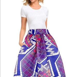 African print maxi skirt
